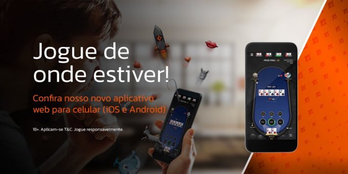 Aplicativo web do partypoker não precisa de download