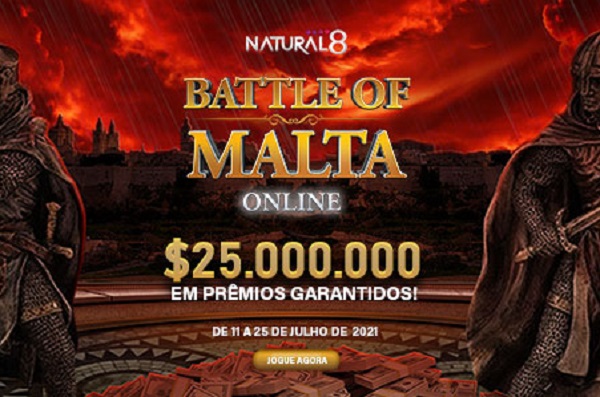 Battle of Malta é uma grande atração do Natural8 neste mês de julho