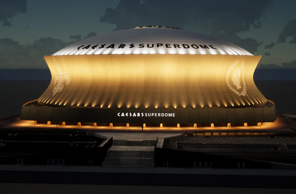 Caesars terá marca estampada no Superdome (Imagem: Divulgação)