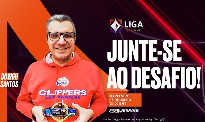 Liga partypoker terá comando de Dowgh Santos nesta quinta (15)