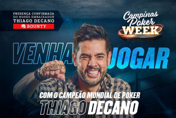 Poker Week com Thiago Decano vai agitar o H2 Club Campinas