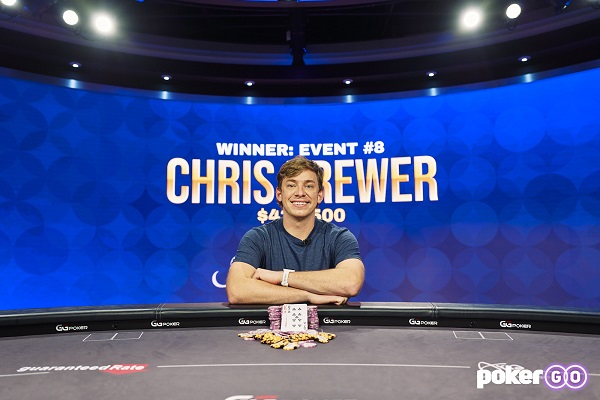 Chris Brewer terminou no topo do Evento #8 do Poker Masters (Foto: PokerGO)