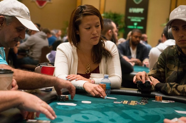 Kim Stone deu show ao alcançar a mesa final do torneio (Foto: Seminole Hard Rock)