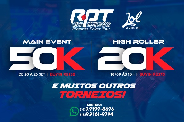 RPT terá Main Event de R$ 50 mil garantidos em seu retorno