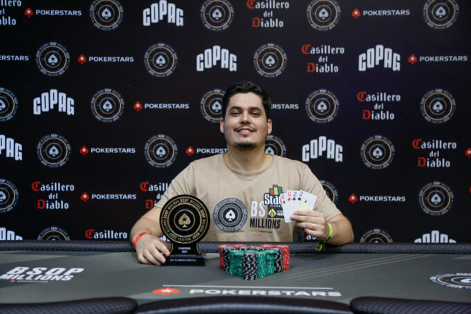 Gabriel Bonfim engatou pela primeira em um torneio de Pot-Limit Omaha no BSOP Millions