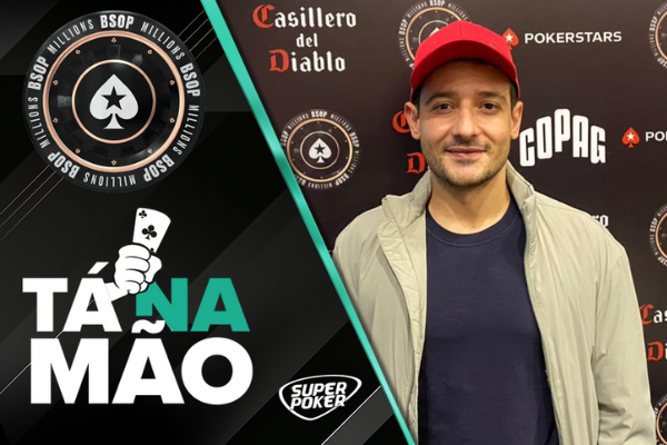 Felipe Rubino conta uma mão jogada no torneio de Heads-Up do BSOP Millions