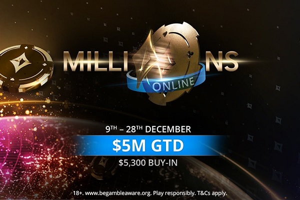 MILLIONS Online distribuirá milhões no partypoker em dezembro