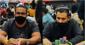 Victor Hugo e Marcelo Correia se envolveram em uma mão valiosa no Main Event do BSOP Millions