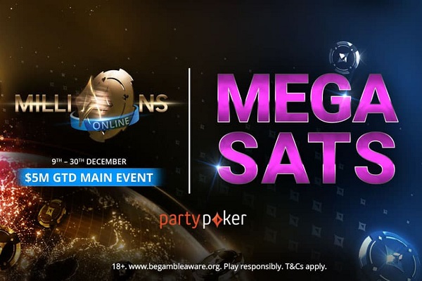 Mega Satélite do MILLIONS Online irá agitar o partypoker neste domingo (12)