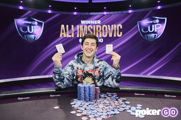 Ali Imsirovic não deu chances para os adversários no Evento #7 da PokerGO Cup (Foto: Reprodução/PokerGO)