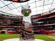 Lombardi Trophy, troféu vencido pelo Rams no Super Bowl LVI (Foto: Reprodução/Instagram @NFL)