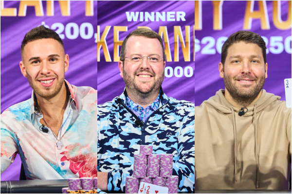 Sean Perry, Jake Daniels e Jeremy Ausmus foram os donos das disputas do fim de semana na PokerGO Cup (Fotos: PokerGO)