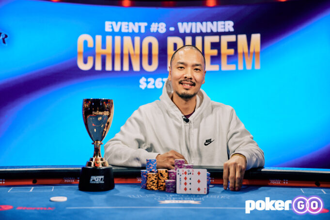 O fim foi diferente para Chino Rheem no Evento #8 do USPO (Foto: PokerGO)