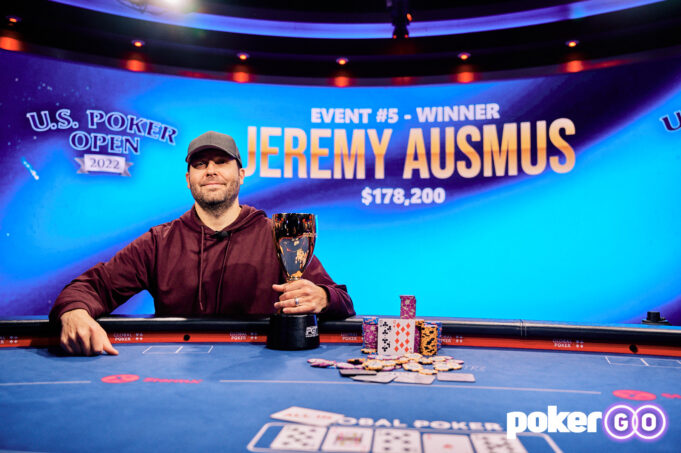 Jeremy Ausmus deixou todos para trás no Evento #5 do US Poker Open (Foto: PokerGO)