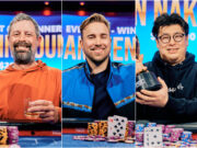 Justin Young, Adam Hendrix e Tamon Nakamura foram os últimos campeões do US Poker Open (Fotos: PokerGO)