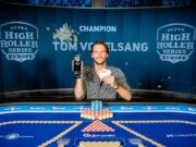 Tom Vogelsang levantou o primeiro troféu da Super High Roller Series (Foto: Merit Casino)