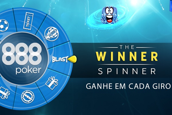 Winner Spinner do 888poker distribui prêmios a cada giro