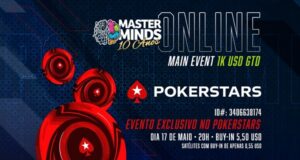 O MasterMinds 16 contará com um Main Event Online e apenas para brasileiros