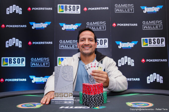 Leandro Brasa, campeão do Mixed Games Dealer's Choice do BSOP Rio