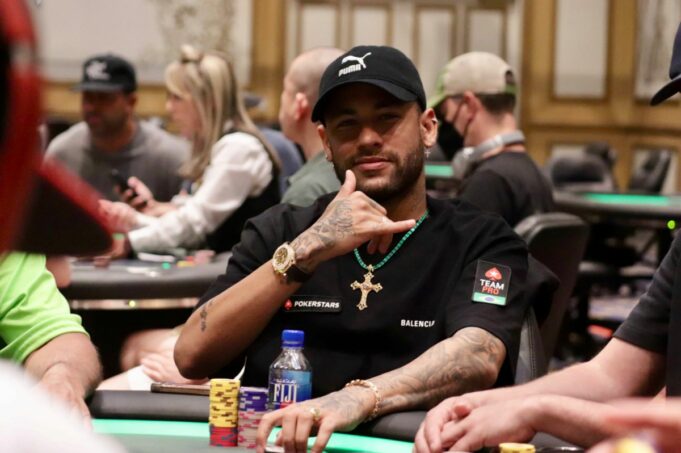 Neymar Jr fez sua primeira aparição na WSOP 2022 no Evento #26