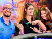 Vivian Saliba (centro) e Samantha Abernathy (dir.) deram dicas nas redes do 888poker (Foto: Reprodução/Twitter)