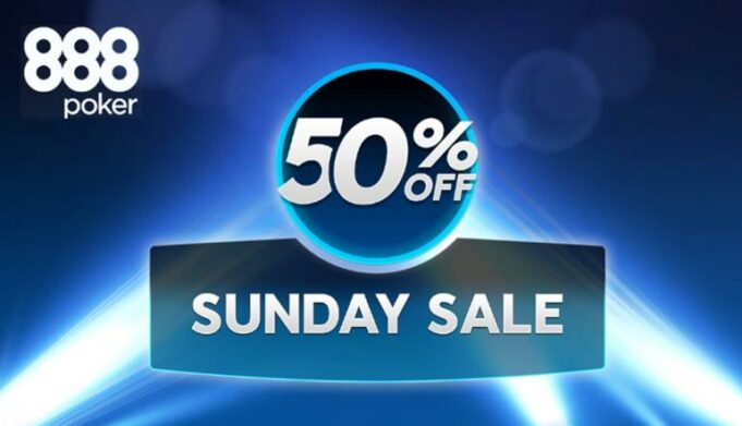 Sunday Sale terá disputas com desconto no 888poker