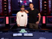 Patrick Leonard e Espen Jorstad celebraram a vitória no Tag Team da WSOP