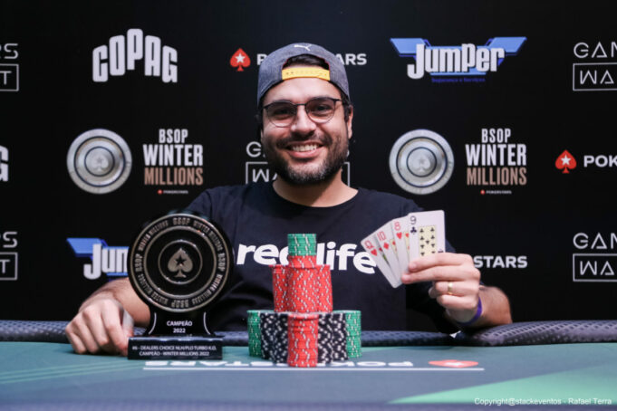 Guilherme Campos, campeão do Dealer's Choice NLH/PLO Turbo K.O do BSOP Winter Millions