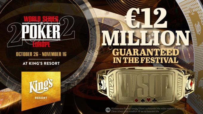 WSOP Europa terá € 12 milhões garantidos no King's Casino