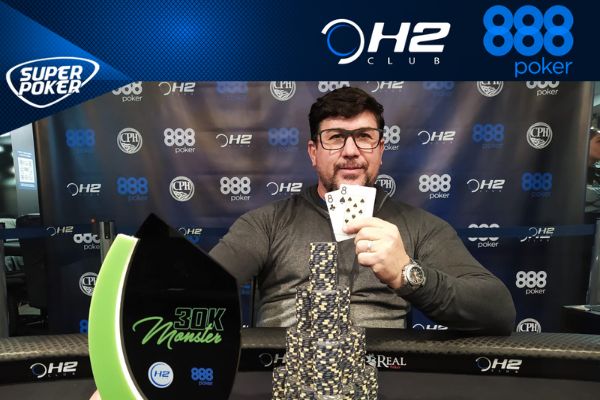 Sidnei Parente, campeão do 30K Monster do H2 Club