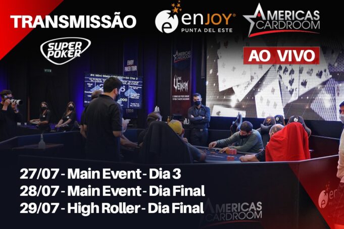 O SuperPoker fará a transmissão do Enjoy Poker Tour com cartas reveladas