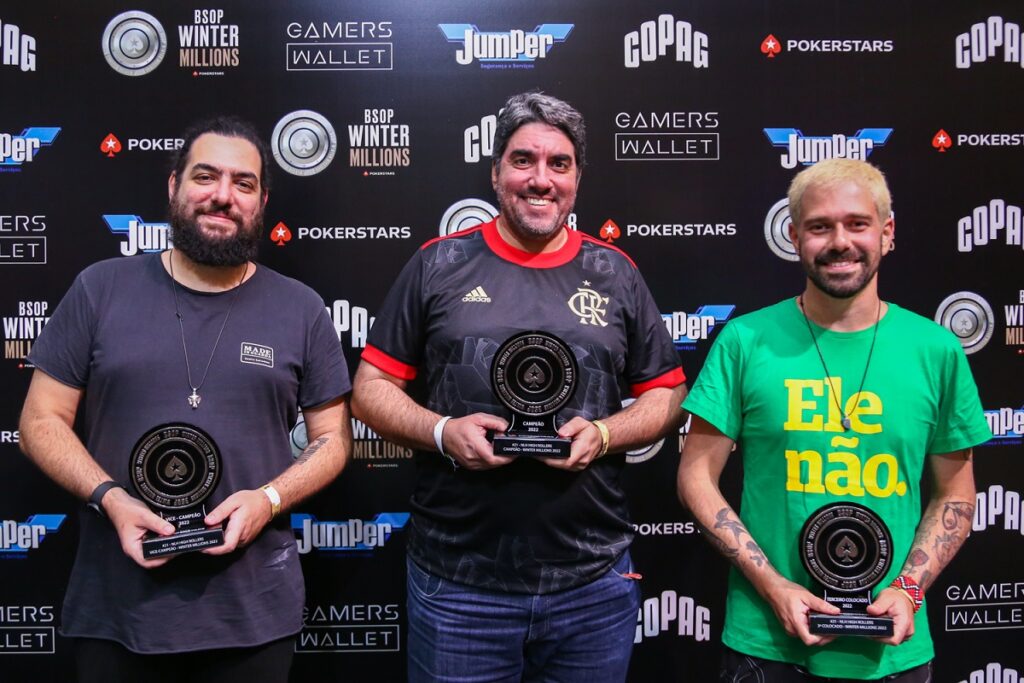 Elias Neto, Dario Martins e Felipe Boianovsky - High Rollers BSOP Winter Millions