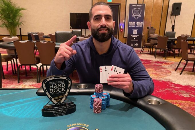 Melad Marji não tomou conhecimento dos adversários e cravou o $25K High Roller (Foto: Seminole Hard Rock)