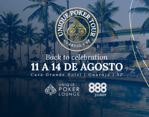 Unique Poker Tour 888K garantidos começa nesta quinta (11) no Casa Grande Hotel