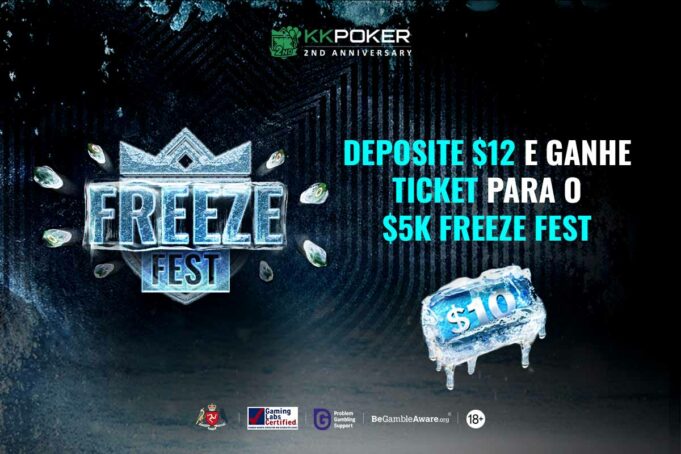 Quem depositar no KKPoker poderá jogar o Freeze Fest na faixa