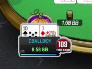 "CBALLBOY" acabou eliminado mesmo fazendo um flush