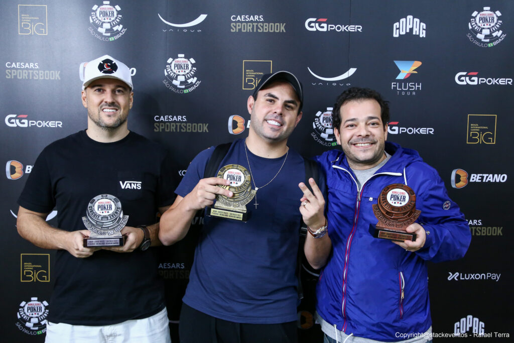 Pódio do Big Challenger da WSOP Brazil