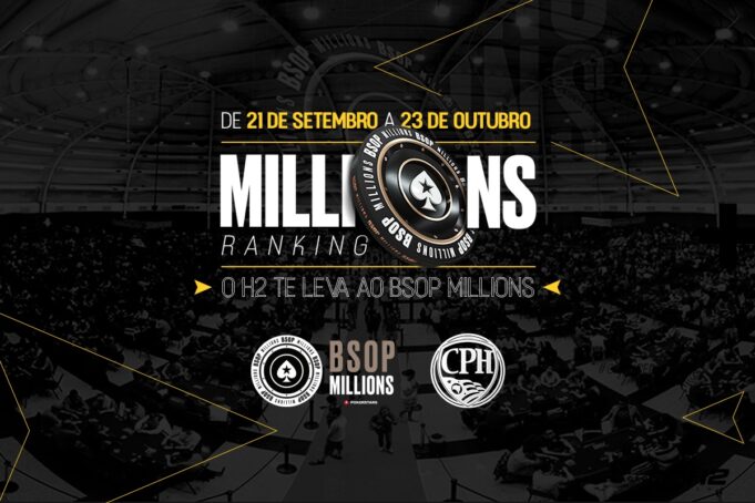 Millions Ranking dará vagas para o BSOP Millions e CPH