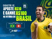 H2Bet dará R$ 100 em caso de vitória do Brasil sobre a Suíça