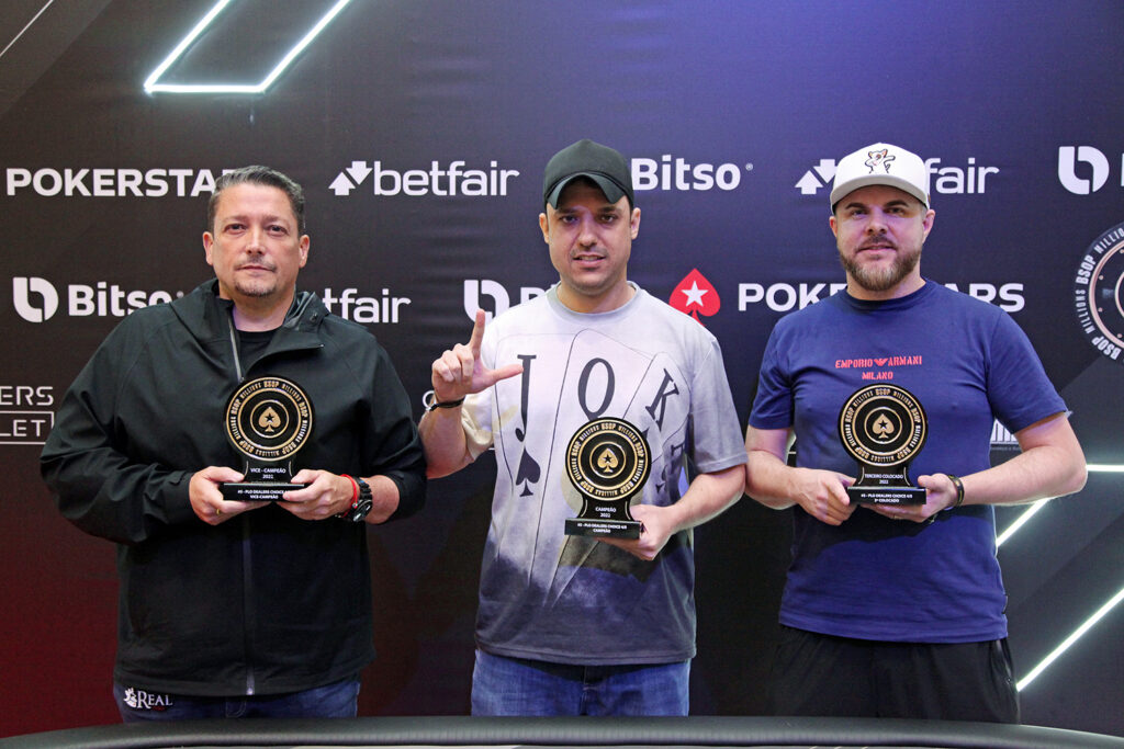 Pódio do PLO Dealers Choice do BSOP Millions