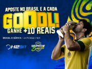 Na promoção do H2Bet, cada gol do Brasil rende bônus