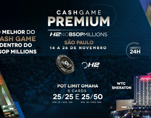 H2 Club será o Cash Game Oficial do BSOP Millions 2022