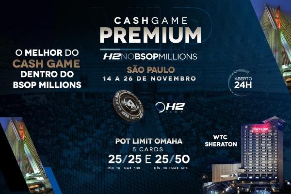 H2 Club será o Cash Game Oficial do BSOP Millions 2022