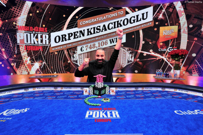 Orpen Kisacikoglu, campeão do Evento #11 da WSOP Europa