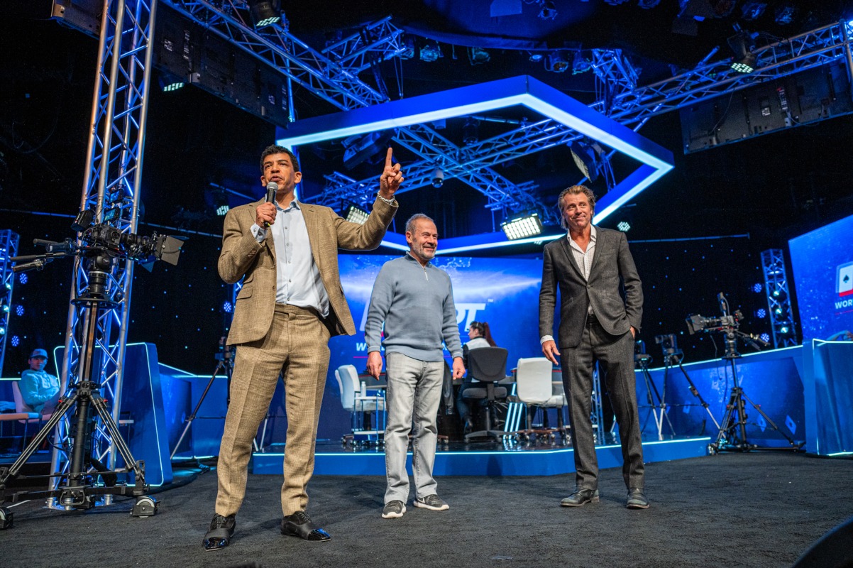 Adam Pliska, Isai Scheinberg e Vince Van Patten (Foto: WPT)