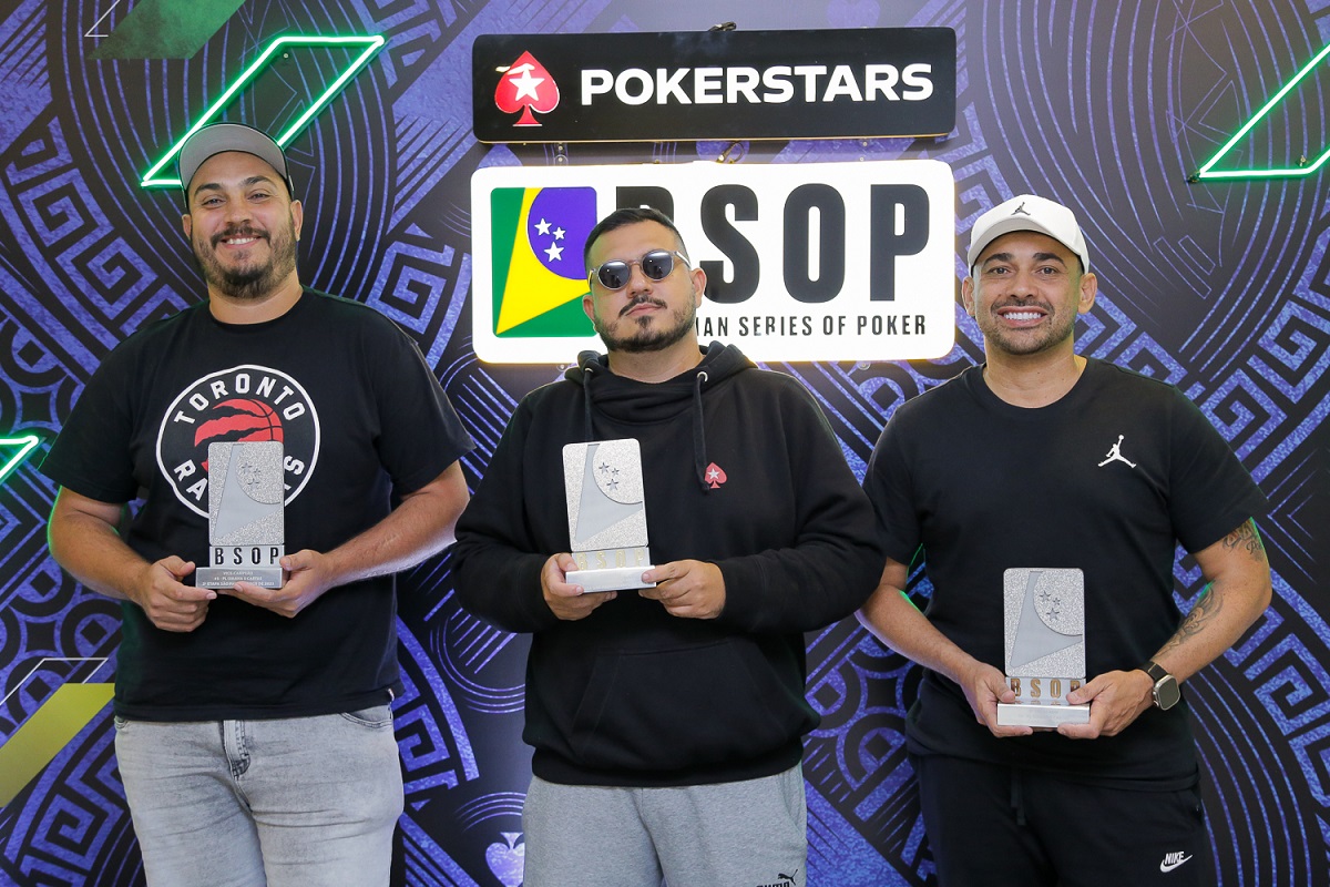 Pódio do PL Omaha 5 Cartas do BSOP São Paulo