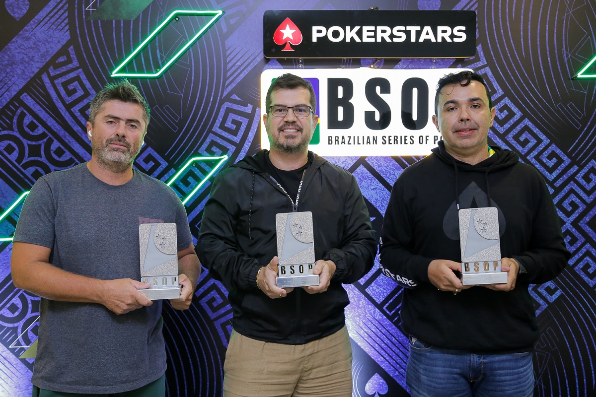 Pódio do 1-Day High Roller do BSOP São Paulo