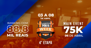 Confira a programação da quarta etapa do Campinas Poker Week no site oficial