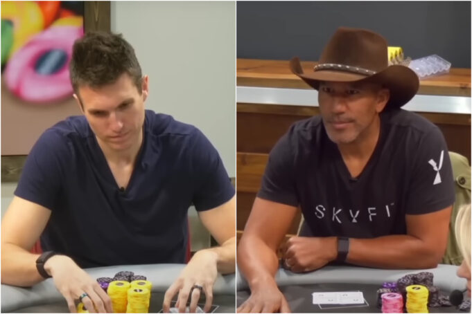 Doug Polk e Bill Perkins começaram o duelo no domingo (26) (Foto: Reprodução/YouTube)