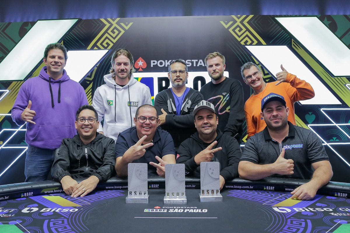 Mesa final do Win The Button Turbo KO do BSOP São Paulo